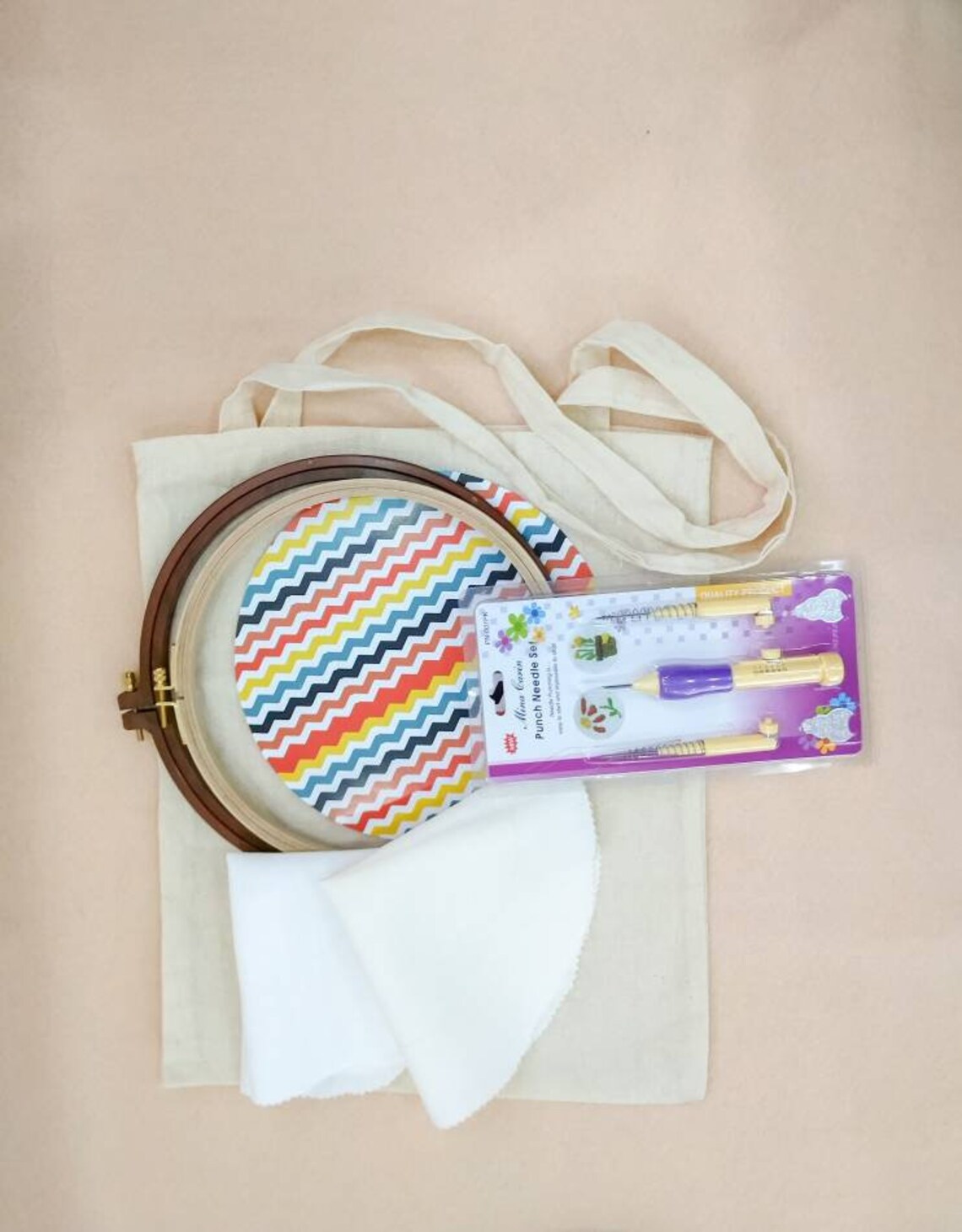 Abstract Landscape Punch Needle Embroidery Starter Kit: Rug Hooking ...