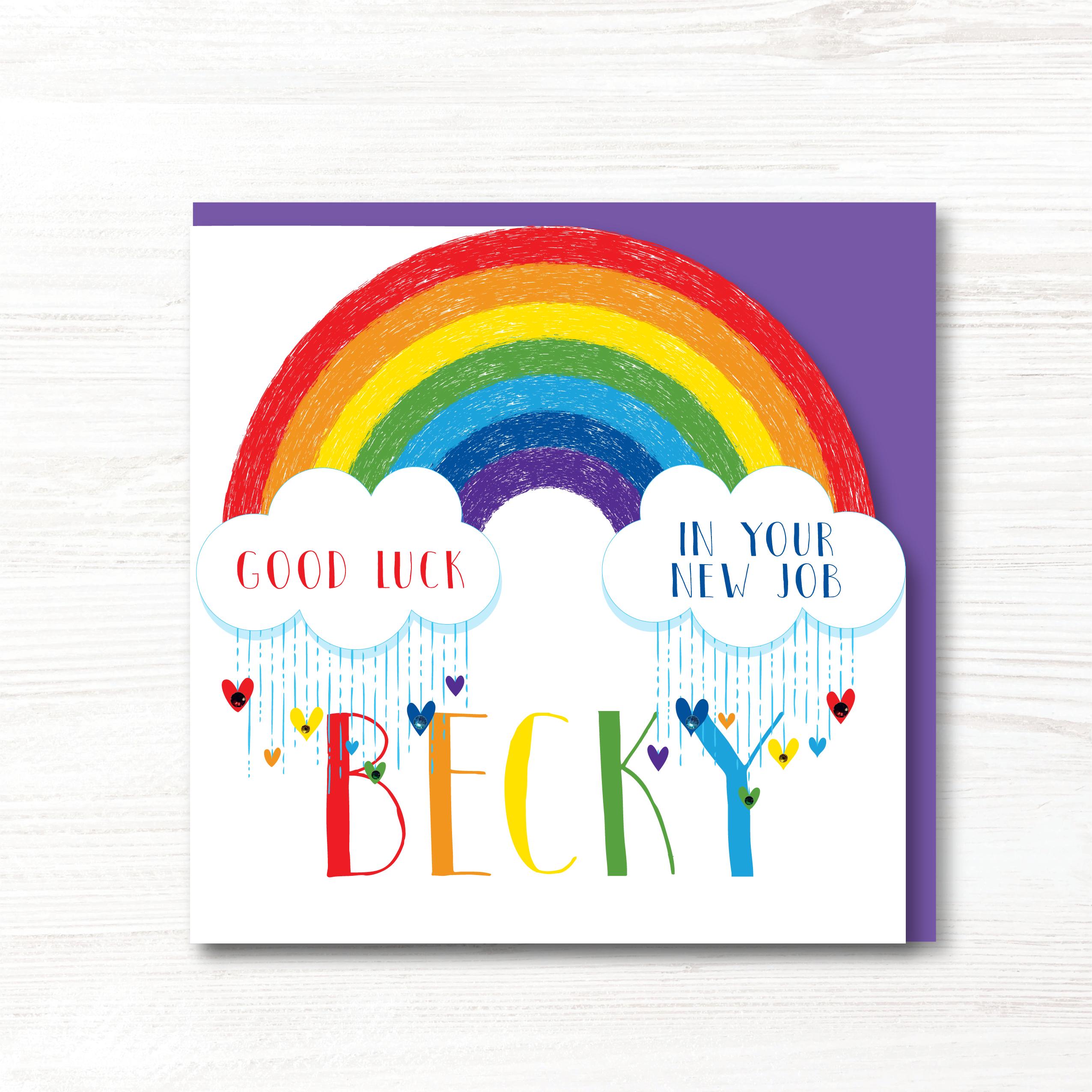 Personalised Handmade Good Luck in Your New Job Card - Etsy UK