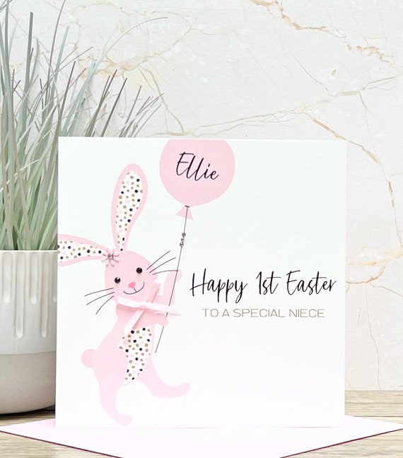 Bunny & Ellie Pink Greeting Card Bunny & Ellie Pink Greeting Card