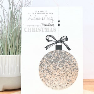 Gran tarjeta de Navidad hecha a mano personalizada abuelos amigos hija hijo hermano hermana sobrina sobrino