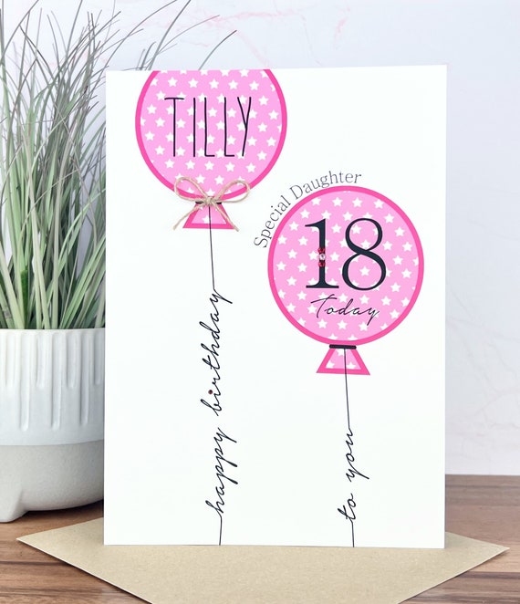 thumbnail image 2 of Large Personalised Handmade Birthday Card – For 18th, 21st, 30th, 40th, 50th, 60th, 70th – Made In UK 2 of 3