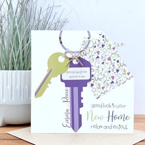 Carte de nouvelle maison personnalisée faite à la main, fils, fille, sœur, frère, amis