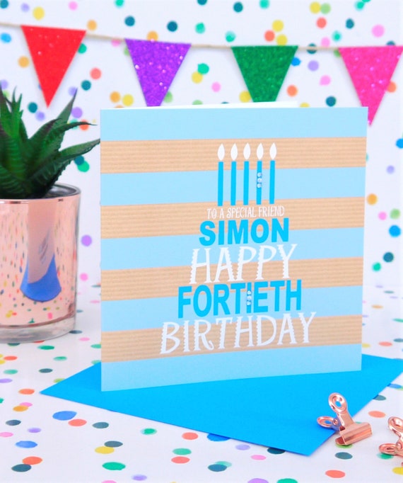 Personalised Handmade Male Birthday Card 18th 21st 30th 40th 50th Uncle Son