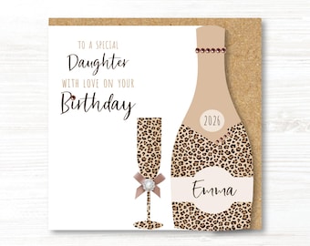Personalised Handmade Birthday Card, Sister, Friend, Daughter, Mum, Auntie, Cousin, Niece, Goddaughter, Daughter in Law, Girlfriend