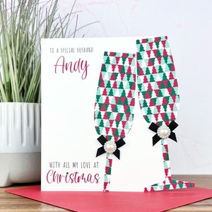 Carte de Noël personnalisée faite à la main, mari, épouse, petit ami, petite amie