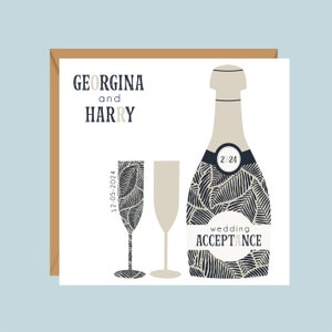 Personalised Wedding Acceptance Card