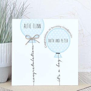 Carte personnalisée faite main pour nouveau grand-parent, petit-fils