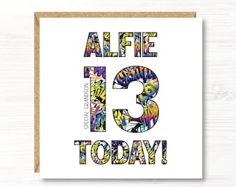 Personalised Boys Birthday Card, 5th, 6th, 7th, 8th, 9th, 10th, 11th, 12th, 13th, 14th, 15th, Brother, Nephew, Son, Grandson, Friend, Godson
