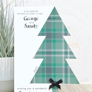 Große A5 personalisierte handgemachte Weihnachtskarte, Freunde, Tochter, Sohn, Bruder, Schwester, Nichte, Neffe, Enkelin, Enkel