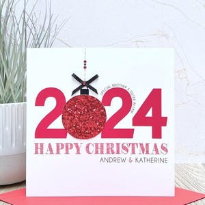 Personalisierte handgemachte Weihnachtskarte, Mama & Papa, Oma, Enkel, Freunde, Tochter, Sohn, Enkelin, Nichte, Neffe, Tante, Onkel, Patensohn