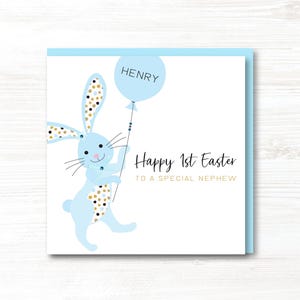 Personalised Handmade Boys Easter Card/First 1st Easter Card Son, Grandson, Nephew, Godson