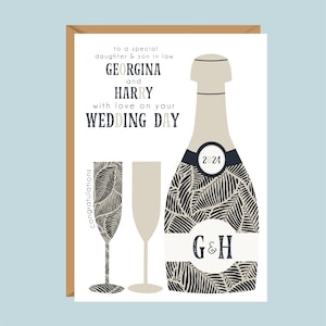 Große personalisierte Hochzeitstagskarte im A5-Format, Geschenk für Tochter, Enkelin, Nichte, Schwester, Tante, Enkel, Sohn, Neffe, Freunde