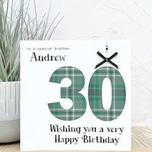 Carte d'anniversaire faite main personnalisée 18e, 21e, 30e, 40e, 50e, 60e, 70e, neveu, frère, petit-fils, fils, filleul, ami, oncle