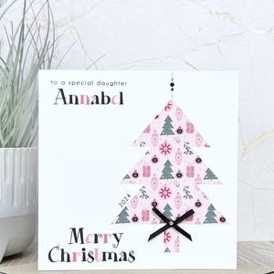 Carte de Noël faite main personnalisée, cadeau pour fille, nièce, grand-père, grand-père, amis, tante, soeur, petite-fille, épouse, petite amie
