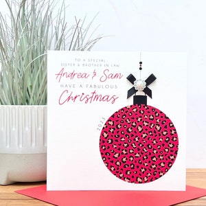Personalisierte handgemachte Weihnachtskarte, Mama & Papa, Großeltern, Freunde, Tochter, Sohn, Tante, Onkel, Nichte, Neffe, Schwester, Bruder