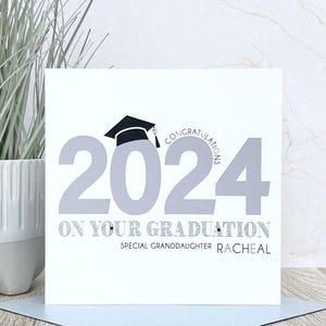 Tarjeta de graduación personalizada hecha a mano, regalo para hija, nieta, sobrina, hermana, prima, amiga, hijo, hermano, sobrino, nieto