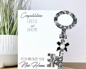 Beautiful Personalised Handmade New Home Card