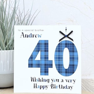 Tarjeta de cumpleaños personalizada hecha a mano para 18, 21, 30, 40, 50, 60, 70 años, hijo, sobrino, tío, hermano, ahijado, papá, nieto, amigo