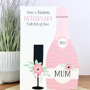 Large A5 Personalised Handmade Mother&#39;s Day Card Mummy Mum Ma Mom Nanny