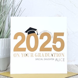 Carte de remise de diplôme faite main personnalisée, cadeau pour fille, petite-fille, nièce, soeur, cousin, ami, fils, frère, neveu, petit-fils