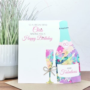 Personalisierte Handgemachte Geburtstagskarte 40.,50.,60.,70. Mama,Tante,Freundin