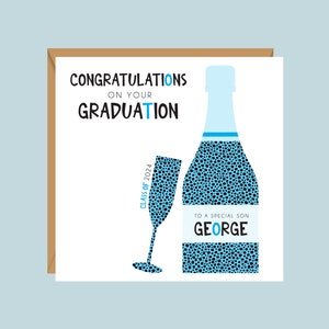 Tarjeta de graduación personalizada, regalo para hijo, nieto, sobrino, ahijado, hermano, amigo