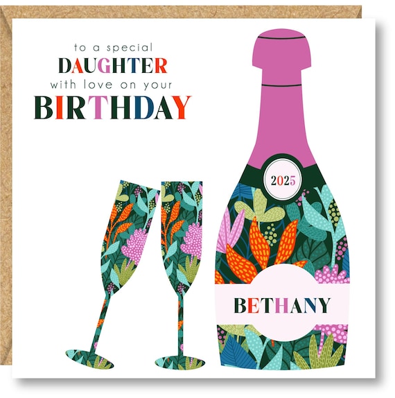 Biglietto Decorativo Festa Biglietto 14° Compleanno Per Ragazza - Design Vivace, Regalo Personalizzabile Auguri Personalizzati Adolescenza - Foto 3