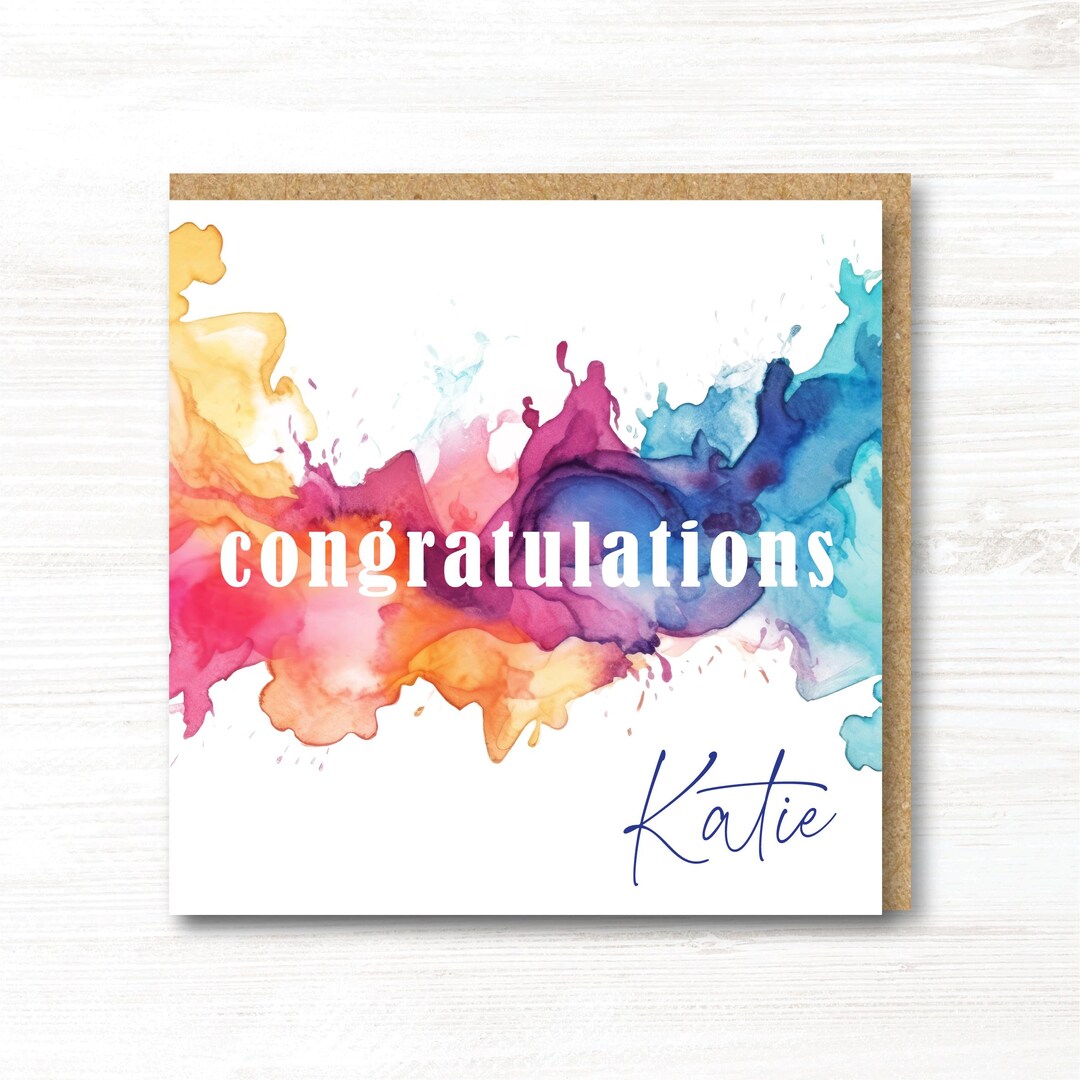Personalised Congratulations Card - Etsy