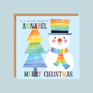 Carte de Noël LGBT personnalisée, gay, lesbienne, fille, nièce, petite-fille, ami, fils, petit-fils, neveu, petit ami, petite amie, soeur