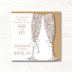 Personalised Handmade Congratulations On Your Wedding Day Card, Son, Daughter, Sister, Brother, Friends