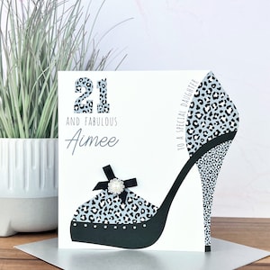Personalisierte Handgemachte Geburtstagskarte 16., 18., 21., 30., 40., 50., 60., 70., Schwester, Freundin, Tochter, Mama, Tante, Cousine