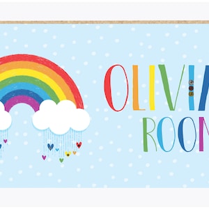 Personalised Gift, Rainbow Name Plaque Bedroom Door Sign, Daughter, Granddaughter, Niece, Goddaughter, Friend, Sister