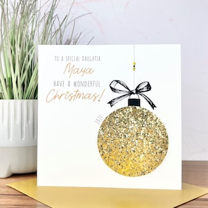 Personalisierte Handgemachte Weihnachtskarte,Mum & Dad,Großeltern,Freunde,Tochter,Sohn