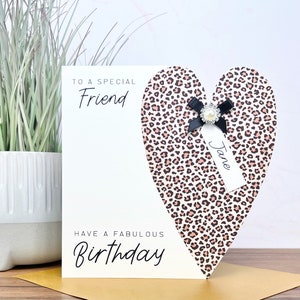 Cartão de aniversário personalizado feito à mão, irmã, amiga, filha, mãe, tia, prima