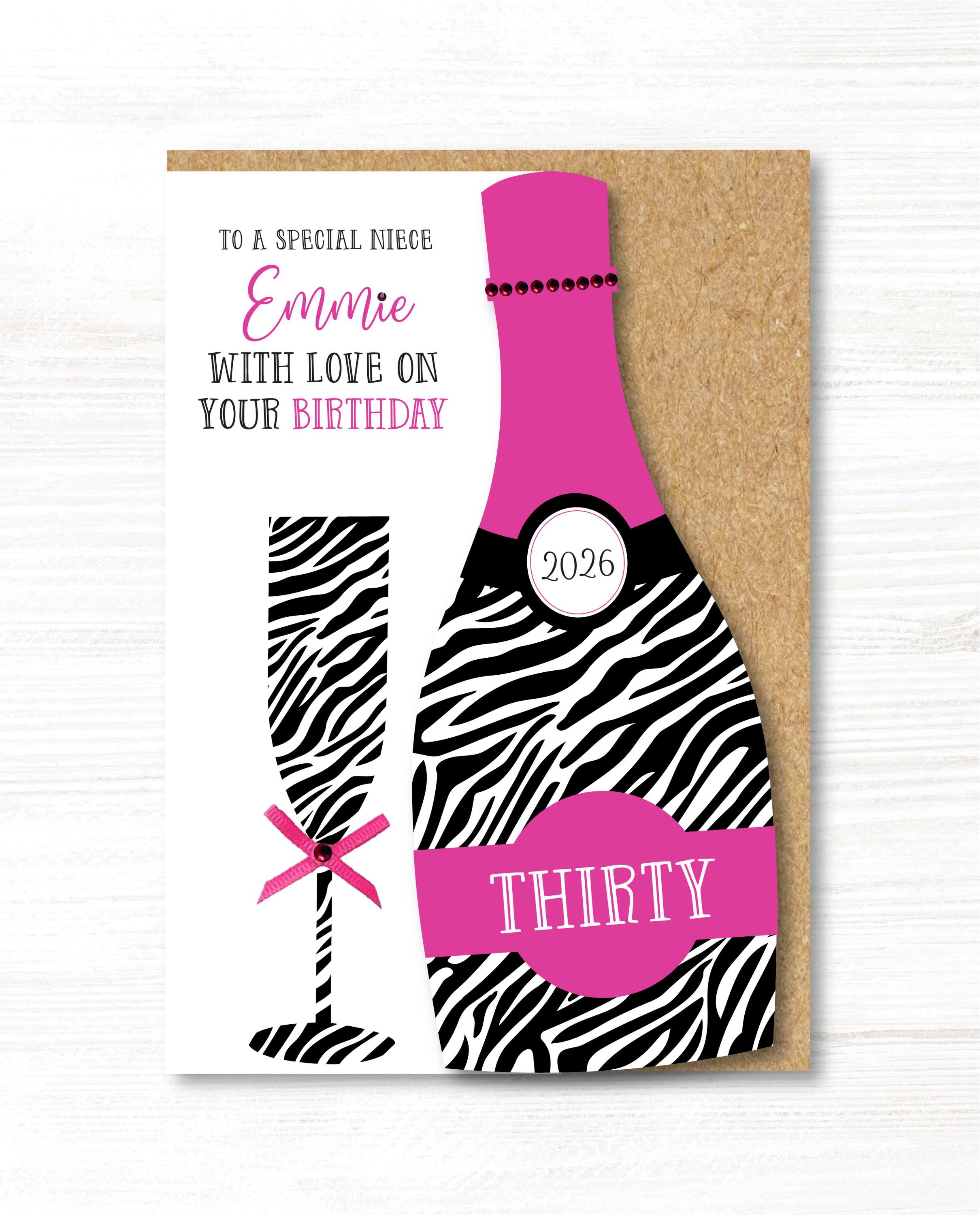 Tarjeta De Cumpleaños 65 Personalizada: El Regalo Perfecto Para Tu Sobrina, Mamá, Abuela O Hermana