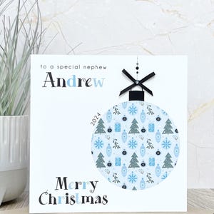 Carte de Noël faite main personnalisée, cadeau pour fille, fils, nièce, neveu, couple, grand-mère, grand-père, amis, tante, oncle, soeur, frère