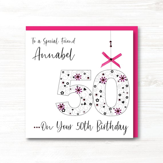 Biglietto Di Compleanno Personalizzato Fatto A Mano – 18, 21, 30, 40, 50, 60, 70 Anni