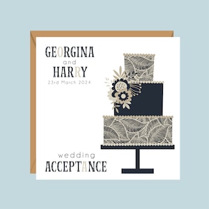 Personalised Wedding Acceptance Card