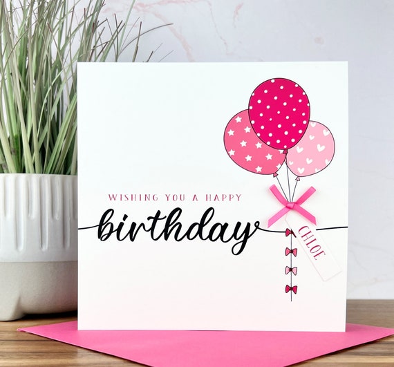Personalised Handmade Birthday Card - Etsy UK