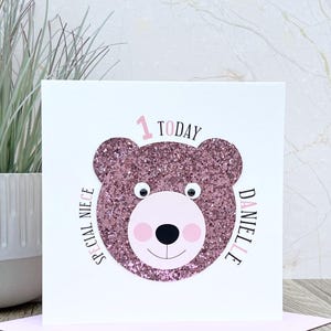 Cartão de aniversário personalizado feito à mão para meninas, 1º, 2º, 3º, 4º, 5º, presente para filha, sobrinha, irmã, neta, bisneta