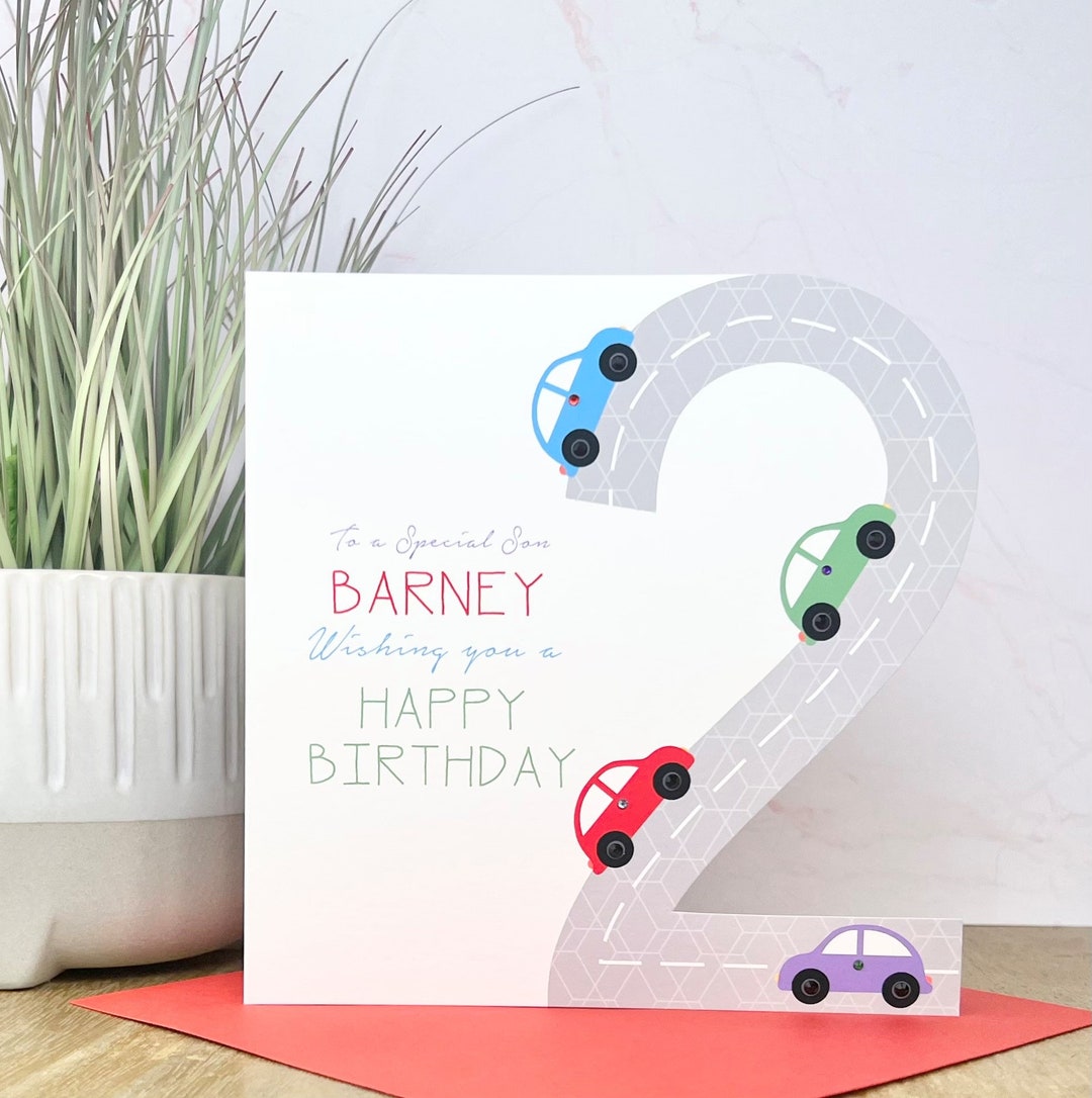 Personalised Handmade Car Birthday Card 1st2nd3rd4th5th picture image