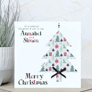 Carte de Noël faite main personnalisée, cadeau pour fille, fils, nièce, neveu, couple, grand-mère, amis, tante, oncle, petite-fille, petit-fils