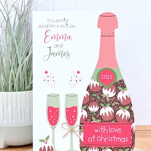 Christmas Greeting Card, Large A5, Handmade and Personalised, Gift for Daughter, Son, Friends, Niece, Nephew, Granddaughter, Grandson
