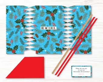 Personalised Handmade Christmas Crackers, DIY Cracker, Christmas Decoration