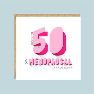 Carte personnalisée pour 50e anniversaire, cadeau pour fille, nièce, soeur, tante, maman, amie, marraine, petite-fille