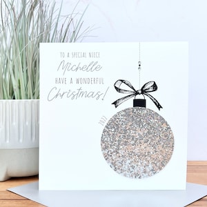 Personalisierte Handgemachte Weihnachtskarte,Mum & Dad,Großeltern,Freunde,Tochter,Sohn