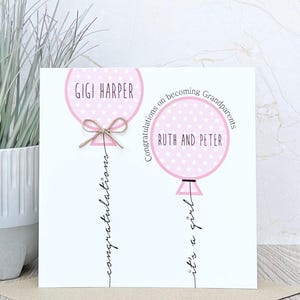 Tarjeta para nuevos abuelos, hecha a mano y personalizada, regalo para nietas, recuerdo