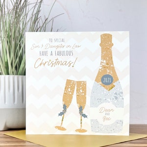 Personalisierte Handgemachte Weihnachtskarte Großeltern Freunde Tochter Sohn Bruder Schwester Nichte Neffe