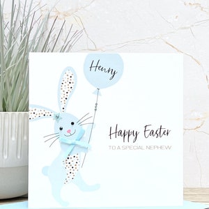Cartão de Páscoa personalizado feito à mão para meninos/primeiro cartão de Páscoa filho, neto, sobrinho, afilhado