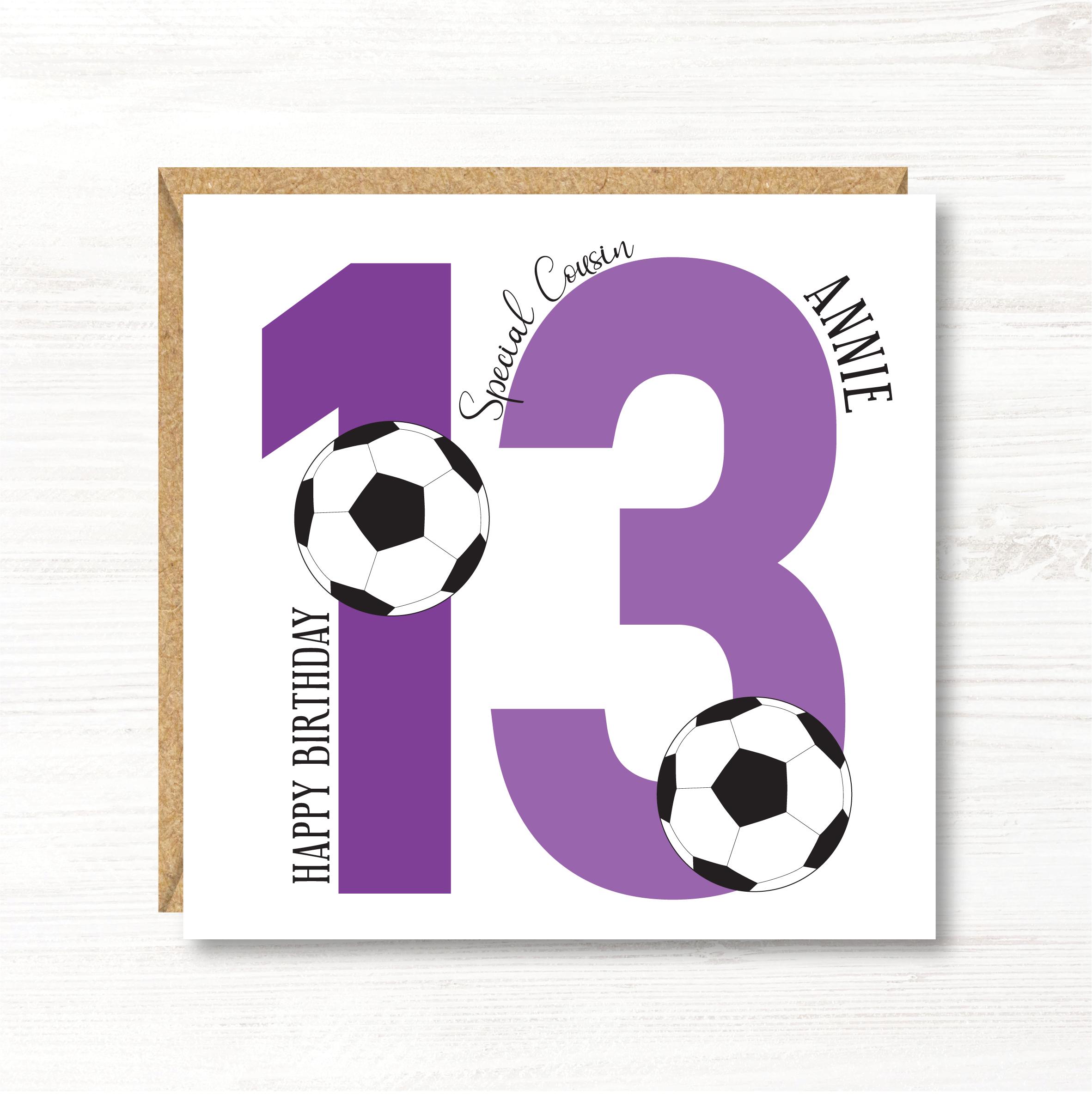 7. Geburtstagskarte Mit Fußball-Motiv – Für Jungen & Mädchen, 145 Mm, Mit Umschlag